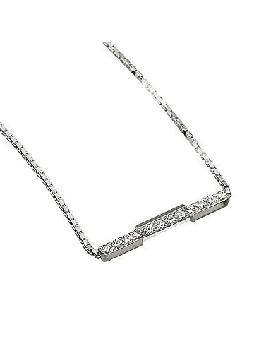 Gucci Gucci Link to Love Diamond Necklace, 45cm, 18K White Gold (750) (view 2)