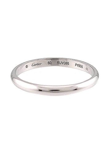 Cartier Cartier 1895 Classic #60 Ring, Platinum, 2.5mm width. (view 2)