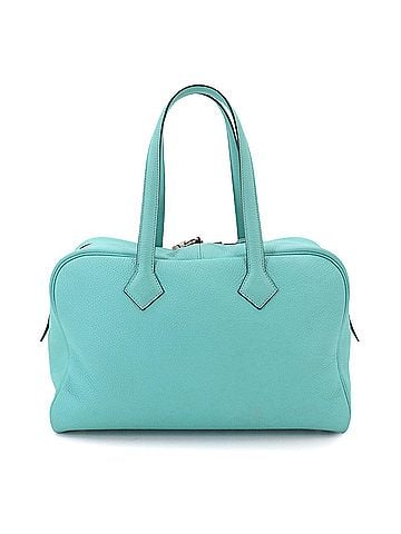 Hermès Victoria 2 35 Hermes HERMES Handbag Taurillon Clemence Blue Saint-Cyr X Stamp Silver Hardware (view 1)