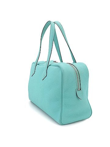 Hermès Victoria 2 35 Hermes HERMES Handbag Taurillon Clemence Blue Saint-Cyr X Stamp Silver Hardware (view 2)