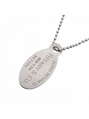 Tiffany & Co. Tiffany & Co. Return to Dreams Ball Chain Oval Sterling Silver Necklace for Women (view 1)