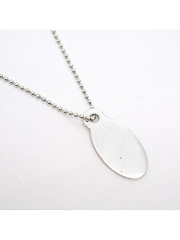 Tiffany & Co. Tiffany & Co. Return to Dreams Ball Chain Oval Sterling Silver Necklace for Women (view 2)
