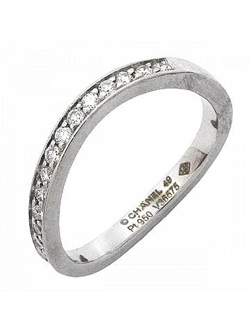 Chanel Chanel Ruban de Half Eternity Ring, Pt950 Platinum, Diamond, Size #49, Women's (view 1)