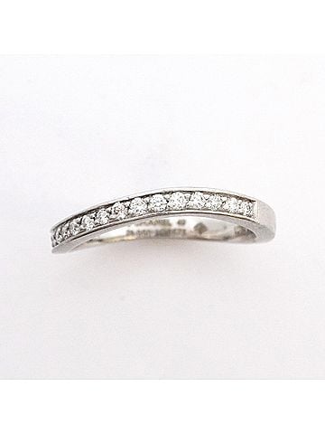 Chanel Chanel Ruban de Half Eternity Ring, Pt950 Platinum, Diamond, Size #49, Women's (view 2)