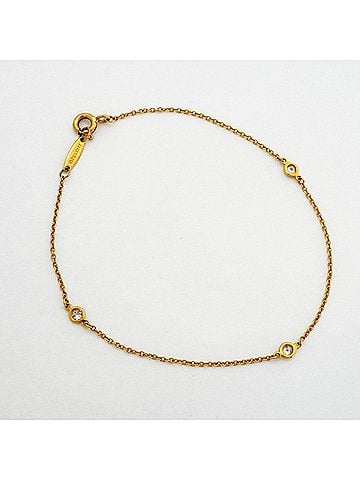 Tiffany & Co. Tiffany & Co. By the Yard Bracelet, 3PD (3 Diamonds), 18K Yellow Gold, Women's (view 2)