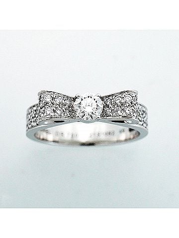Chanel Chanel Ruban de Ring, 18K White Gold, Diamond, Size #49, Women's (view 2)