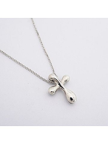 Tiffany & Co. Tiffany & Co. Small Cross Necklace, Sterling Silver 925, Women's (view 2)