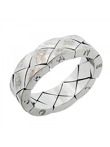 Chanel Chanel Matelassé Ring, 18K White Gold, Women's (view 1)