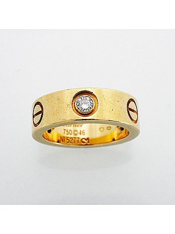 Cartier Cartier Love Ring 3PD 18KYG Yellow Gold Diamond #46 Women's (view 2)