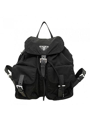 Prada Prada Tessuto Nylon Backpack/Daypack, Black, Women's (view 1)