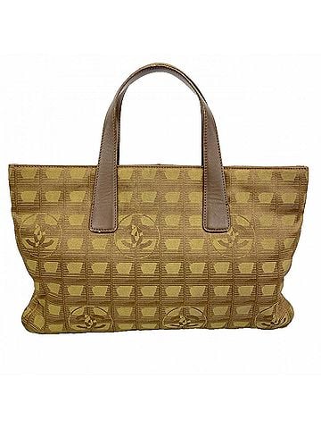 Chanel Chanel New Travel Nylon Tote Bag, Khaki, Women's (view 1)