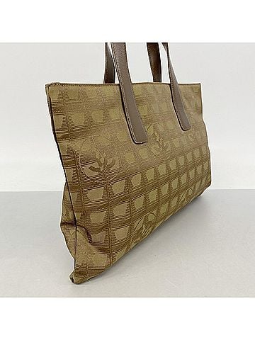 Chanel Chanel New Travel Nylon Tote Bag, Khaki, Women's (view 2)