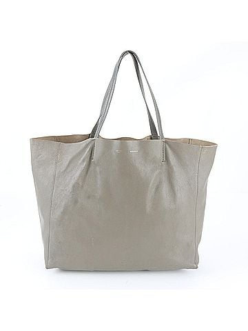 Céline Celine Horizontal Cabas Leather Tote Handbag, Shoulder Bag, Gray, Women's (view 1)