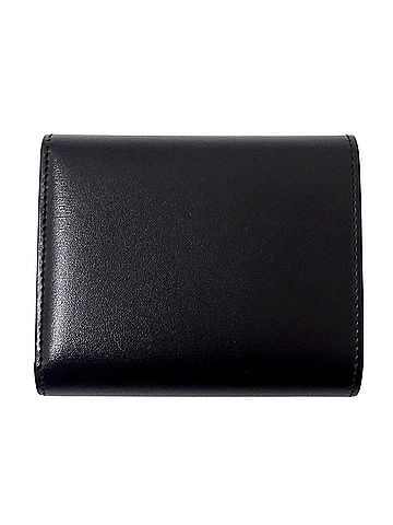 Céline Celine CELINE Women's Wallet, Triomphe Design, Bi-fold Leather Black, Mini Wallet (view 2)