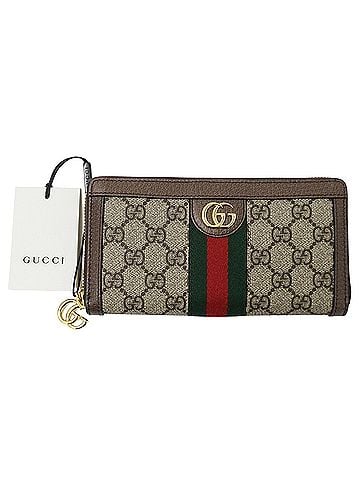 Gucci Gucci Ophidia Long Wallet, GG Supreme, Beige/Brown, 523154, Round Zipper (view 1)