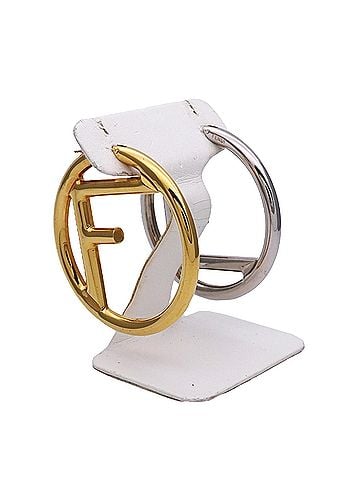 Fendi Fendi FENDI Earrings for Women, Brand: F-is, Metal, Gold, Silver, Hoop, Pair (view 2)