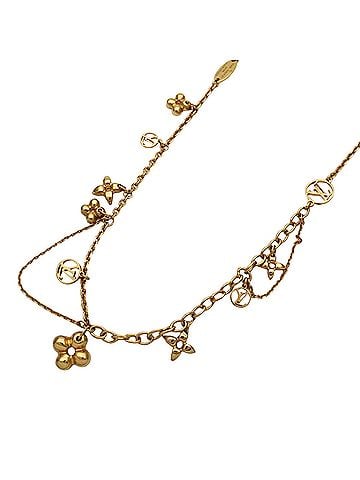 Louis Vuitton Louis Vuitton LOUIS VUITTON Necklace for Women, Brand GP LV Collier Blooming Gold M64855 (view 1)