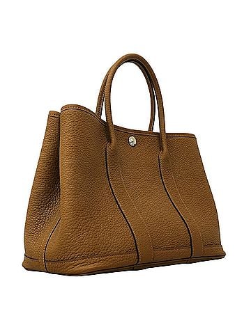 Hermès Hermes Garden TPM Tote Bag, Negonda Biscuit Leather, W Stamp, Women's, OP004950 (view 2)