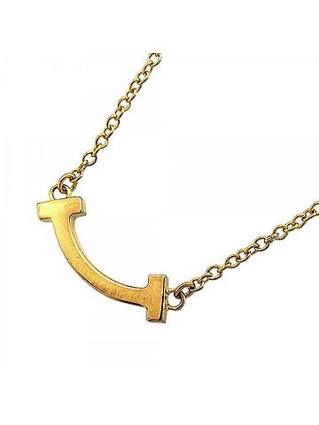 Tiffany & Co. Tiffany & Co. T Smile Mini Necklace, 18K Yellow Gold, Women's (view 1)