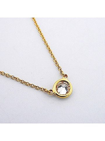 Tiffany & Co. Tiffany & Co. By the Yard Necklace, 1PD (18K Yellow Gold) Diamond, Women's (view 2)