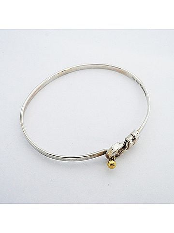 Tiffany & Co. Tiffany & Co. Hook Eye Bangle, 18K Yellow Gold (KYG), Sterling Silver 925, for Men and Women (view 2)
