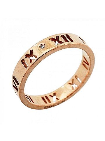 Tiffany & Co. Tiffany & Co. Atlas Pierced Ring, 18K Pink Gold, Diamond, Women's (view 1)