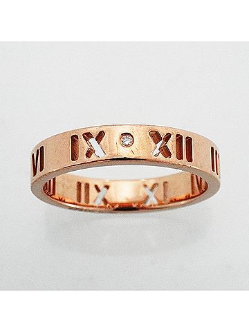 Tiffany & Co. Tiffany & Co. Atlas Pierced Ring, 18K Pink Gold, Diamond, Women's (view 2)