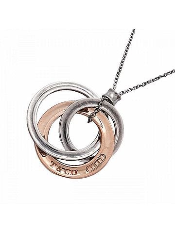 Tiffany & Co. Tiffany & Co. Necklace 1837 Interlocking Sterling Silver 925 Rubedo Metal Women's (view 1)