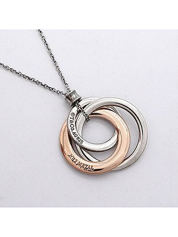Tiffany & Co. Tiffany & Co. Necklace 1837 Interlocking Sterling Silver 925 Rubedo Metal Women's (view 2)