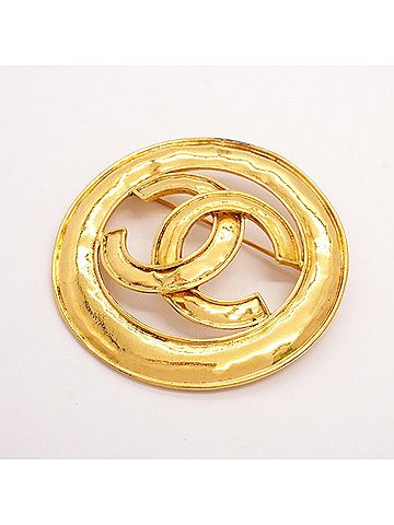 Chanel Chanel Brooch, Coco Mark Circle, GP Plated Gold, Women's (view 2)