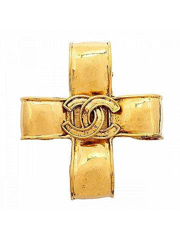 Chanel Chanel Brooch, Coco Mark, GP Plated Gold, Women's (view 1)