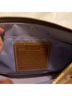 Coach Print Brown Gold Leather Shoulder Bag One size - photo 5