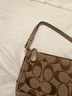 Coach Print Brown Gold Leather Shoulder Bag One size - photo 3