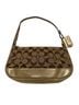 Coach Print Brown Gold Leather Shoulder Bag One size - photo 1