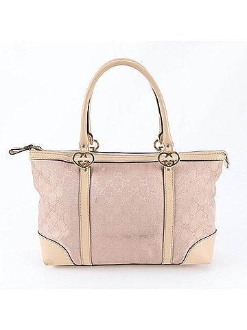 Gucci Gucci GG Canvas Lovely 257069 Leather Tote Handbag Shoulder Bag Pink Women's (view 1)