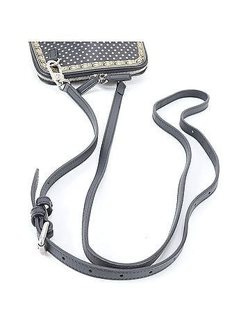 Gucci Gucci x SEGA Collaboration GUCCY Logo 511189 Leather Shoulder Bag Black Gold Women's (view 2)