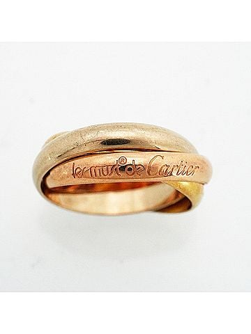 Cartier Cartier Trinity Classic Ring, 18K Yellow Gold, White Pink Size #55, Ladies', P3070733 (view 2)