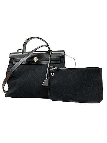 Hermès Hermes Herbag Zip PM Toile Officier Handbag, Black, A Stamp, 2-way Bag for Women, P3023945 (view 1)