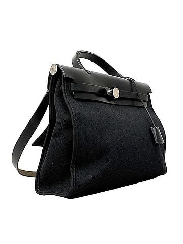 Hermès Hermes Herbag Zip PM Toile Officier Handbag, Black, A Stamp, 2-way Bag for Women, P3023945 (view 2)