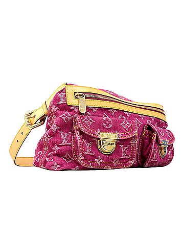 Louis Vuitton Louis Vuitton Monogram Denim Baggy PM Shoulder Bag M95212 Fuchsia Women's P3019152 (view 2)