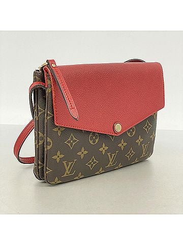 Louis Vuitton Louis Vuitton Monogram Twice Shoulder Bag M50184 Brown Cerise Women's P3018889 (view 2)