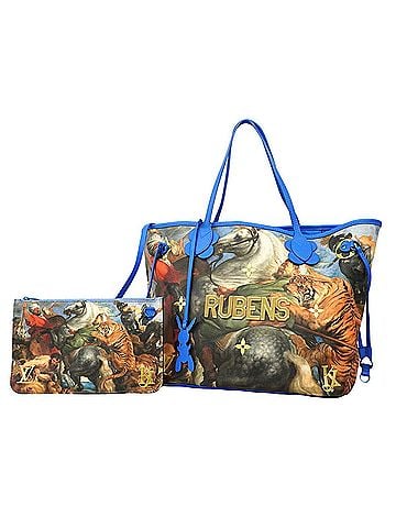 Louis Vuitton Louis Vuitton Masters Collection Neverfull MM Tote Bag M43317 Blue Multicolor Women's P3018887 (view 1)
