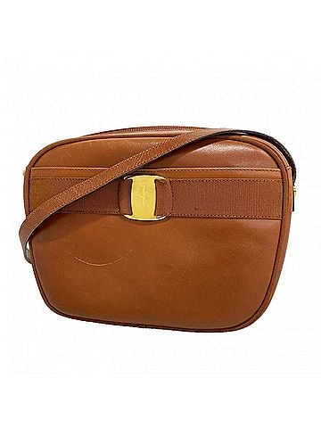 Salvatore Ferragamo Salvatore Ferragamo Vara Leather Shoulder Bag, Brown, Women's, P3018861 (view 1)