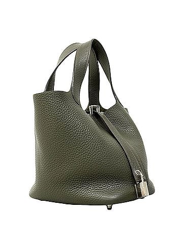 Hermès Hermes Picotin Lock PM handbag, Taurillon Clemence leather, Olive Green, T stamp, Women's, P3012548 (view 2)