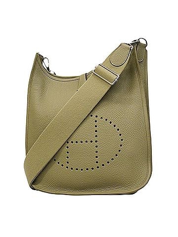 Hermès Hermes Evelyne 3PM Shoulder Bag, Taurillon Clemence Leather, Sage, X Stamp, Women's, P2984630 (view 1)
