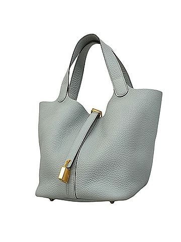 Hermès Hermes Picotin Lock MM handbag, Taurillon Clemence leather, pale blue, W stamp, women's, P2952424 (view 1)