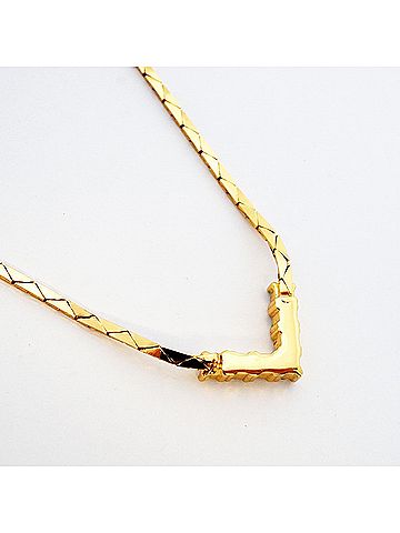 Christian Dior Christian Dior Necklace, GP Plated, Rhinestone, Gold, Women's, P2915481 (view 2)