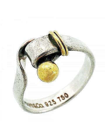 Tiffany & Co. Tiffany & Co. Hook Eye Ring, 18K Yellow Gold (KYG), Sterling Silver 925, Women's, P2895325 (view 1)