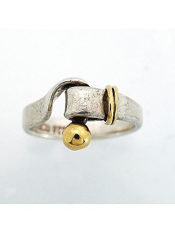 Tiffany & Co. Tiffany & Co. Hook Eye Ring, 18K Yellow Gold (KYG), Sterling Silver 925, Women's, P2895325 (view 2)