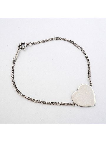 Tiffany & Co. Tiffany & Co. Bracelet, Heart Tag, Double Chain, Sterling Silver 925, Women's, P2872389 (view 2)